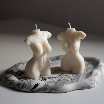 Female Body Soy Wax Candle – Minimalist Sculpture Candle for Home Decor or Gifts