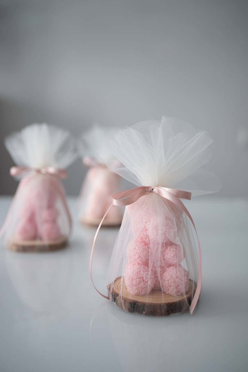 Rose Bear Soy Wax Candle – Gift Wrapped