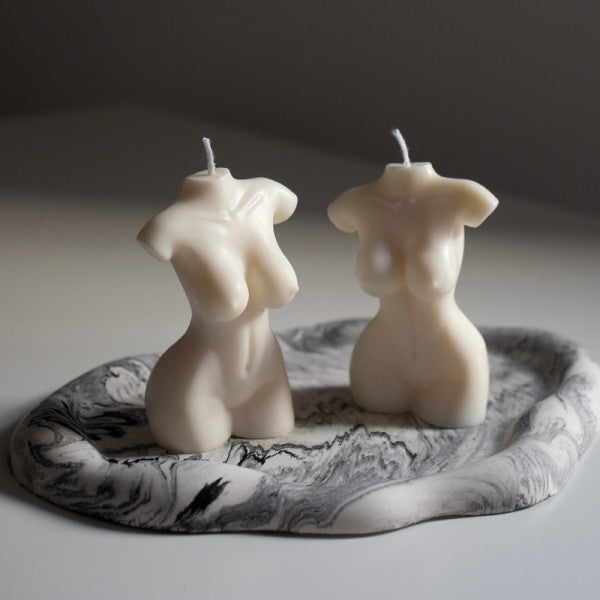 Female Body Soy Wax Candle – Minimalist Sculpture Candle for Home Decor or Gifts